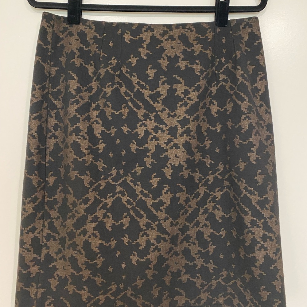 Halogen Black And Brown Pixel Patterned Skirt - image 1